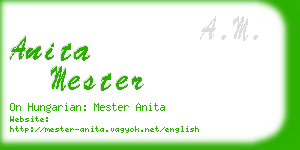 anita mester business card